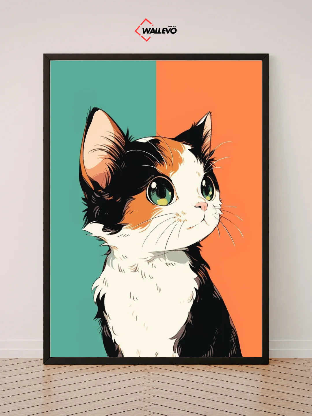 Curious Whiskers – A Cute & Playful Cat – Adorable Wall Frame