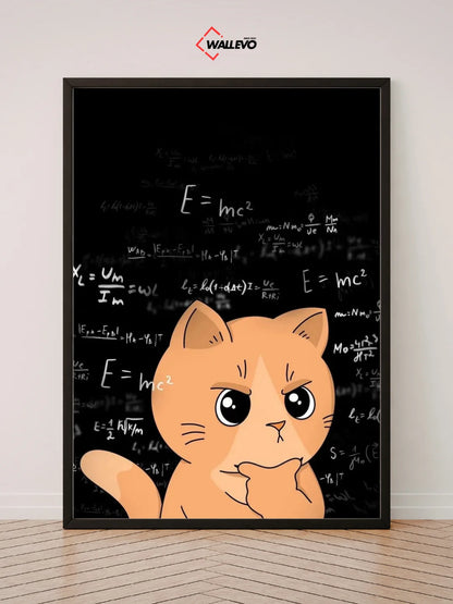 Dreamy Whiskers – A Cute Cat Lost in Thought – Adorable Wall Frame