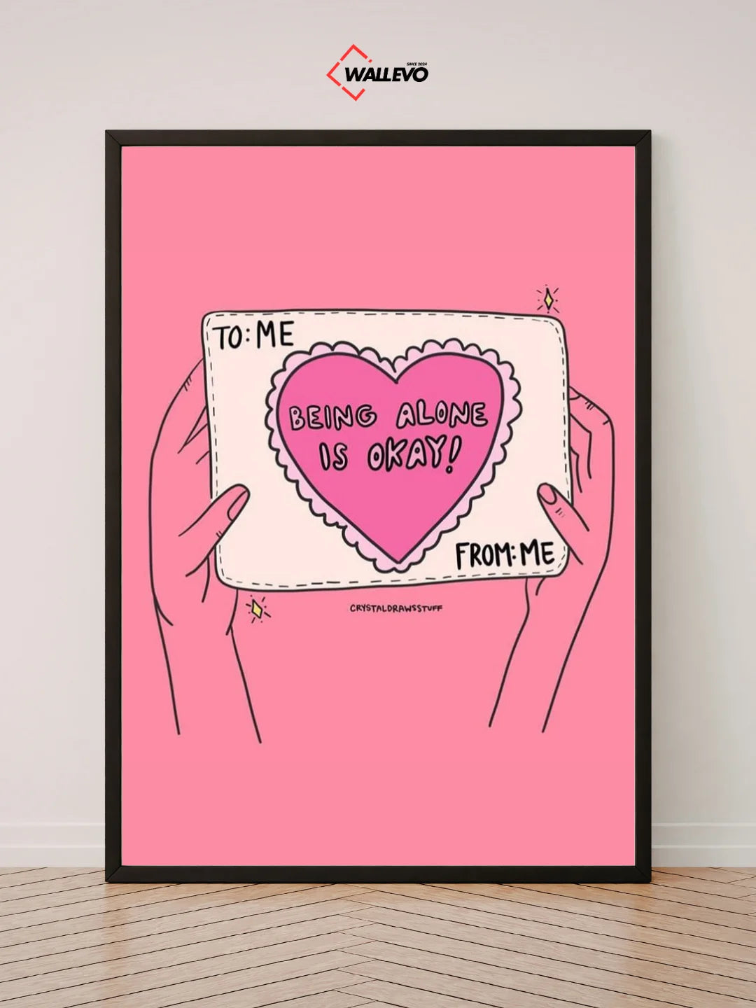 Being Alone is Okay – Growth, Peace & Self-Love – Inspirational Wall Frame