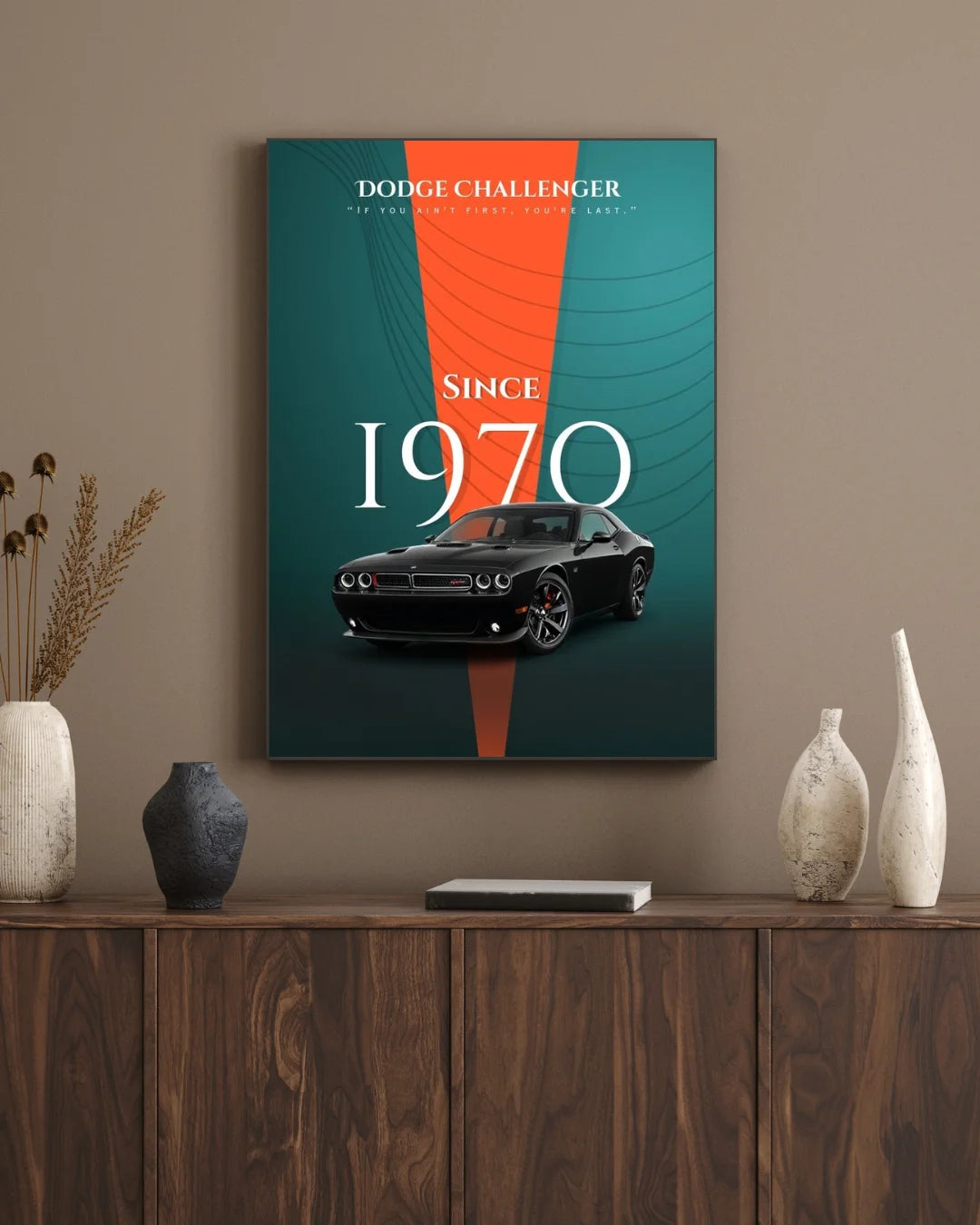 Dodge Challenger Since 1970 Wall Frame – Classic Muscle Car Wall Art (Limited Offer)
