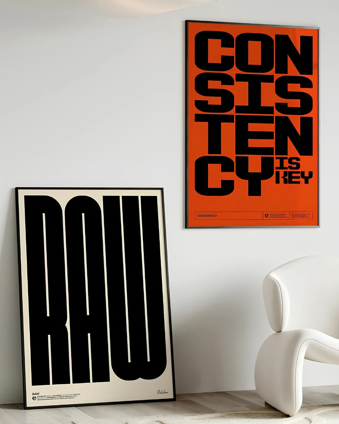 Pack of 2 CON – Typography Statement Wall Frame