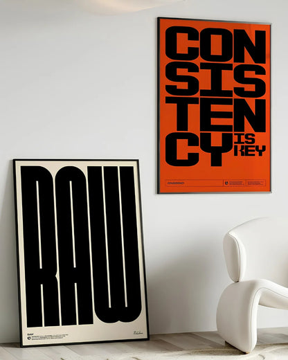 Pack of 2 CON – Typography Statement Wall Frame