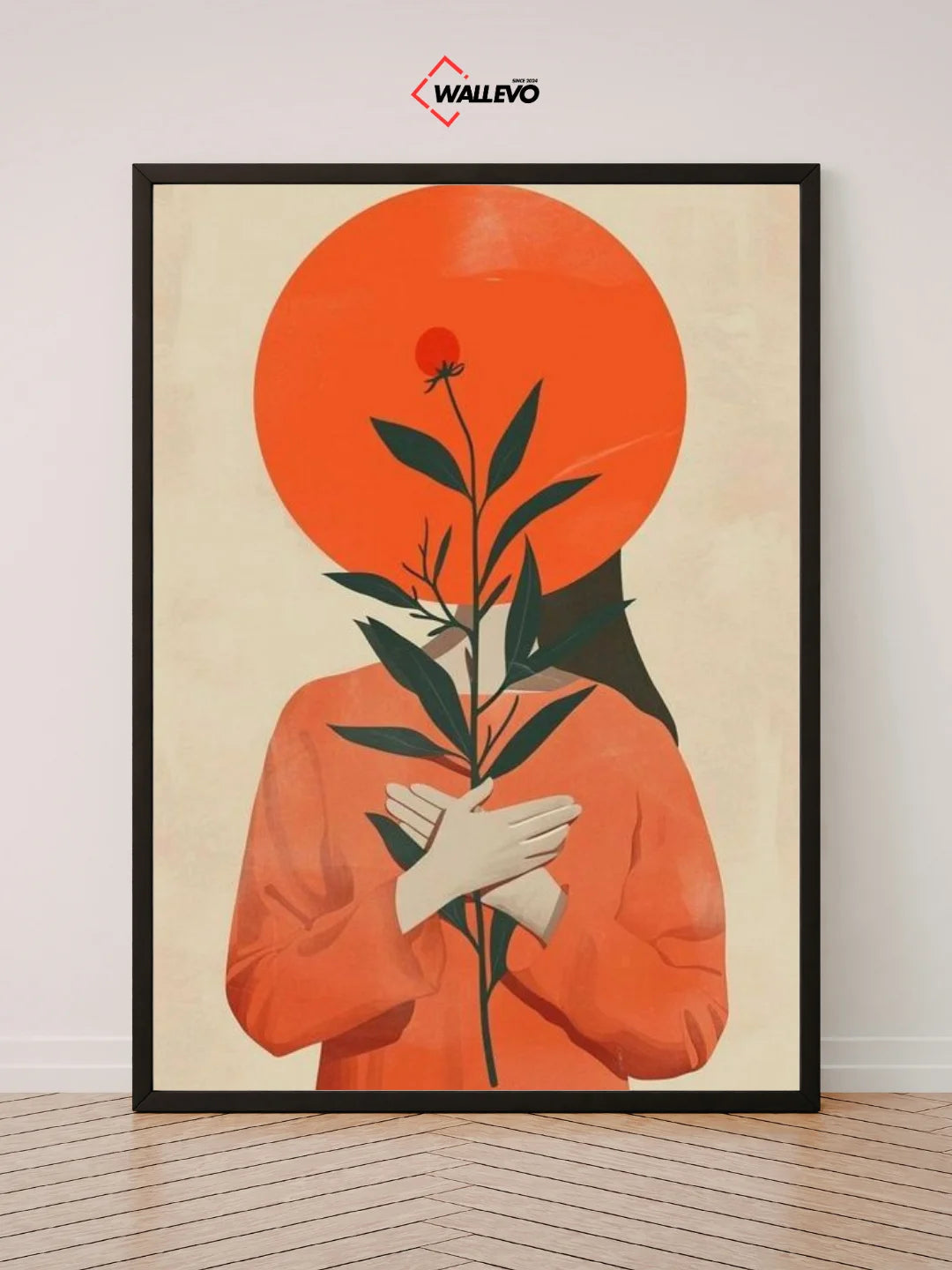 Orange Aesthetic Wall Frame – A Touch of Soft Beauty for Your Space