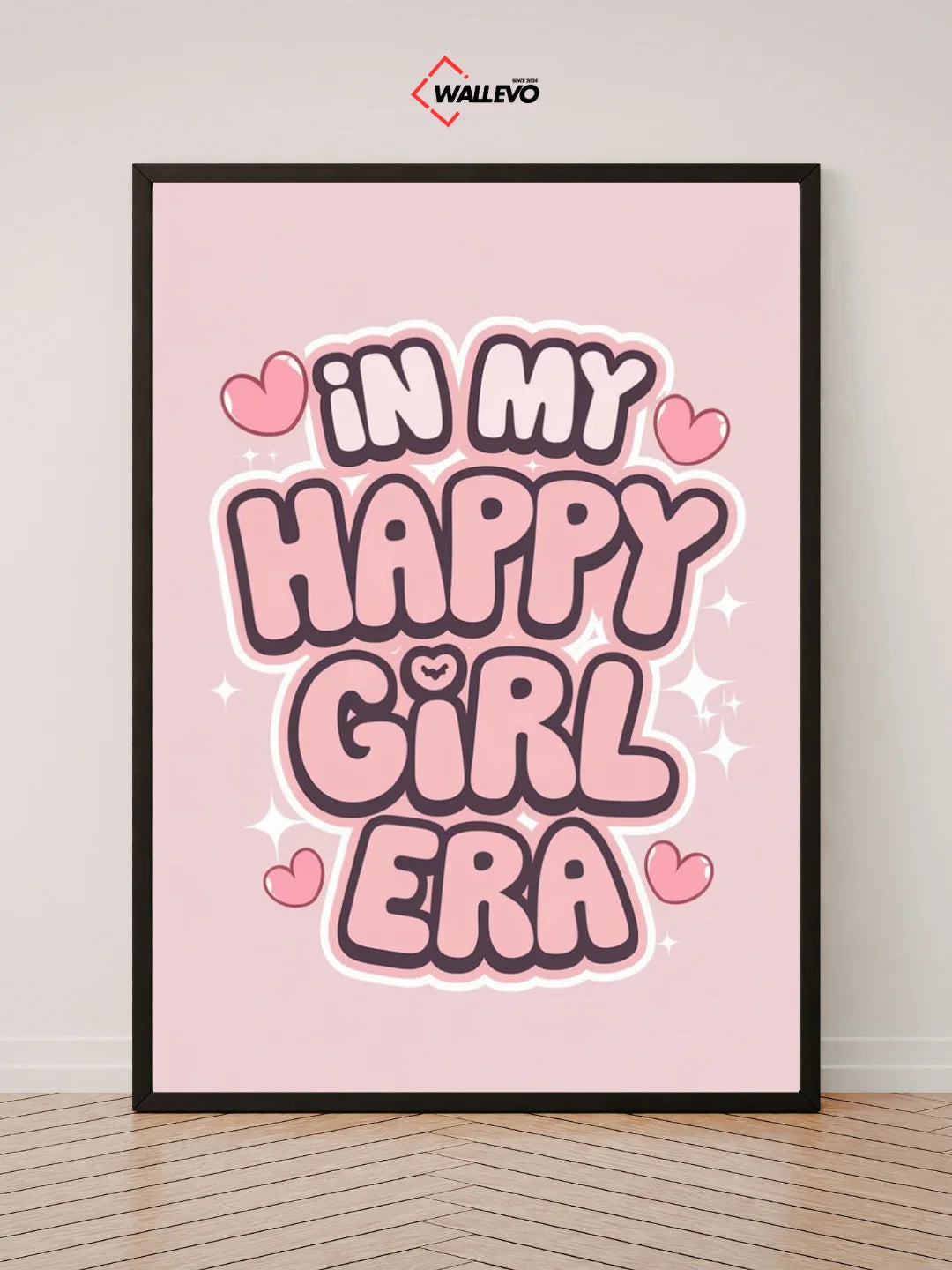 In My Happy Girl Era – Joy, Growth & Confidence – Aesthetic Wall Frame