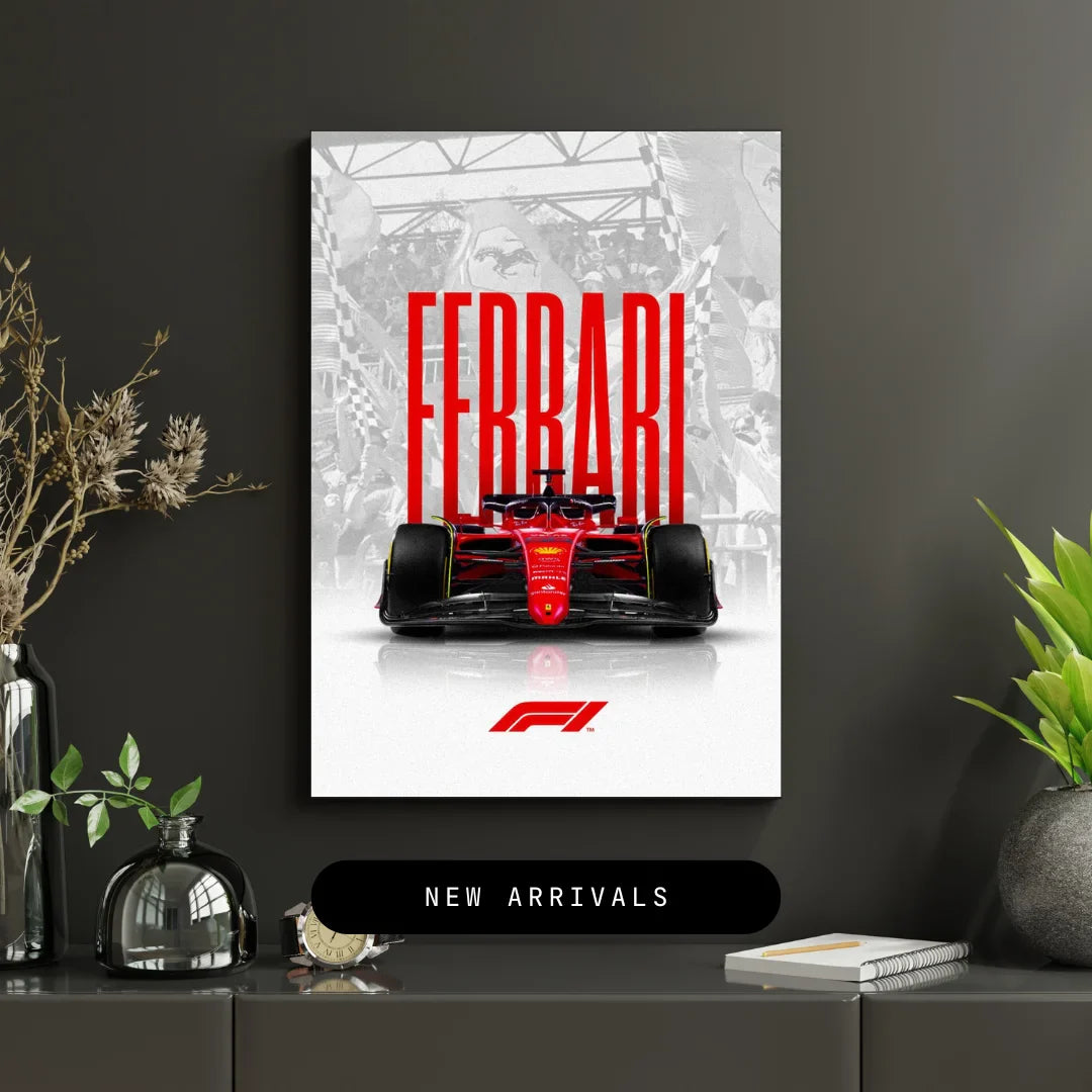 Ferrari F1 Car Wall Frame – Formula 1 Racing Luxury Art Decor
