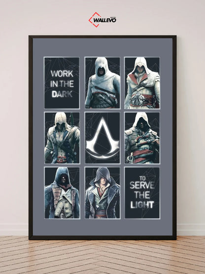 Assassin's Creed Themed Wall Frame – A Tribute to the Hidden Blade