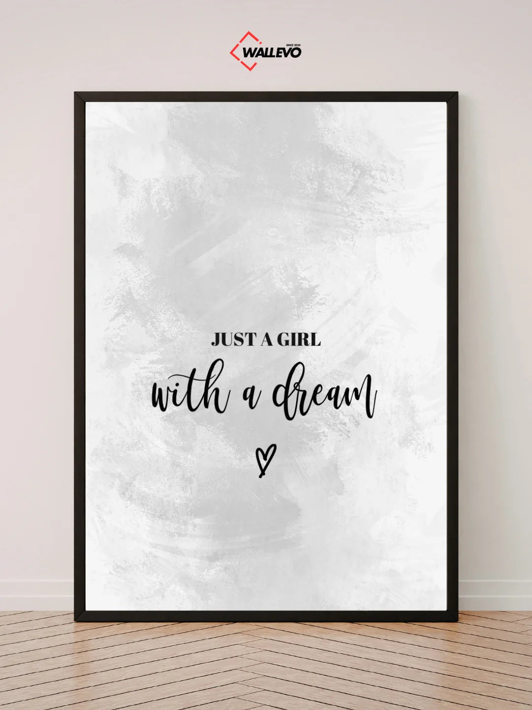 Just a Girl with a Dream – Chasing Goals, Creating Magic – Inspiring Wall Frame