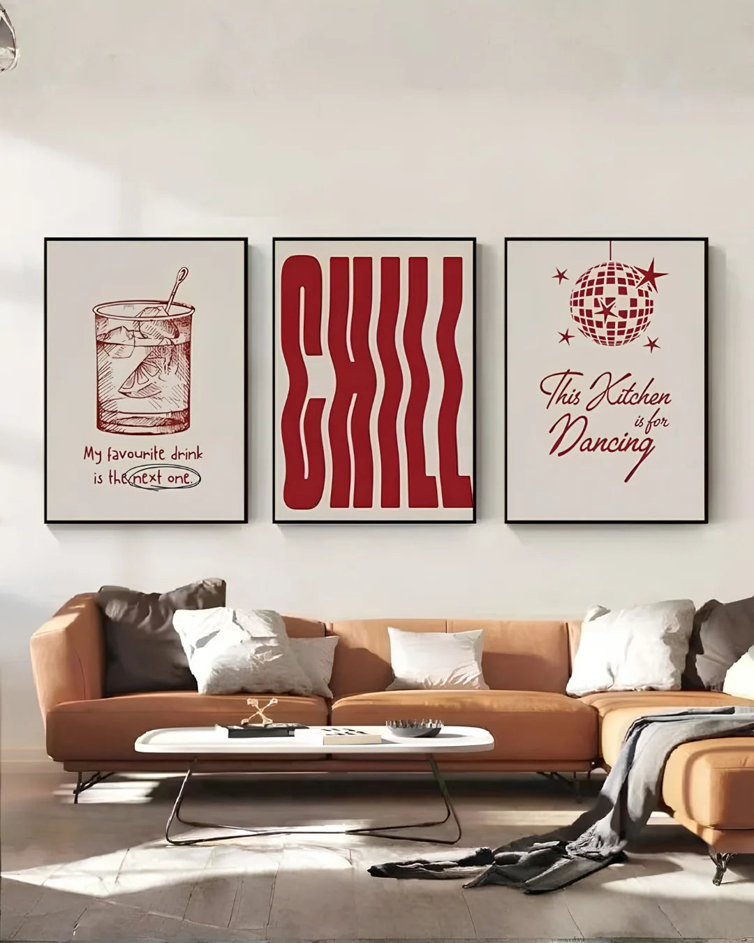 Pack of 3 Chill Aesthetic Trio – Modern Wall Frame Set