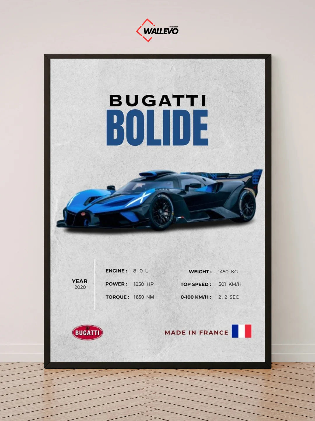 Bugatti Wall Frame - A Modern Supercar Masterpiece
