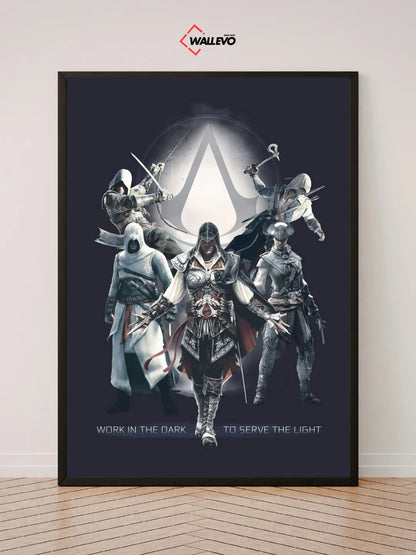 Assassin's Creed Themed Wall Frame – A Tribute to the Hidden Blade (Copy)