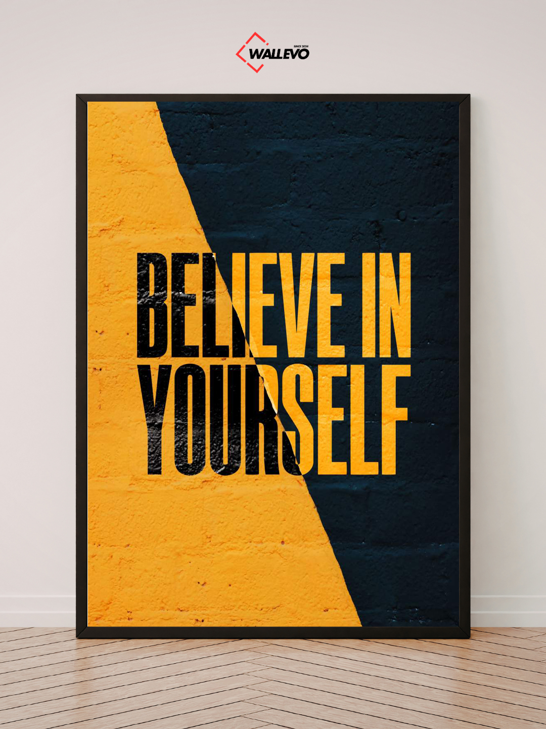 Premium 'Believe in Yourself' Inspirational Wall Frame – Motivational Wall Art