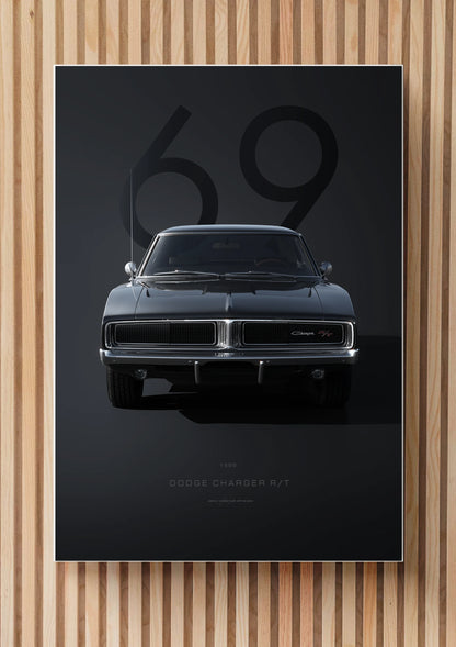 Premium 1969 Dodge Charger Wall Frame – Muscle Car Legend