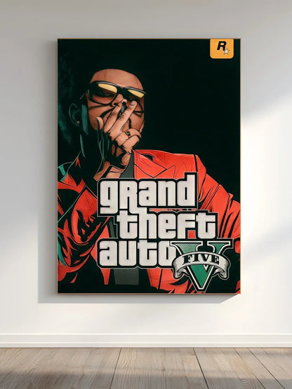 Grand Theft Auto V Style Wall Art Frame – Gaming Room Decor