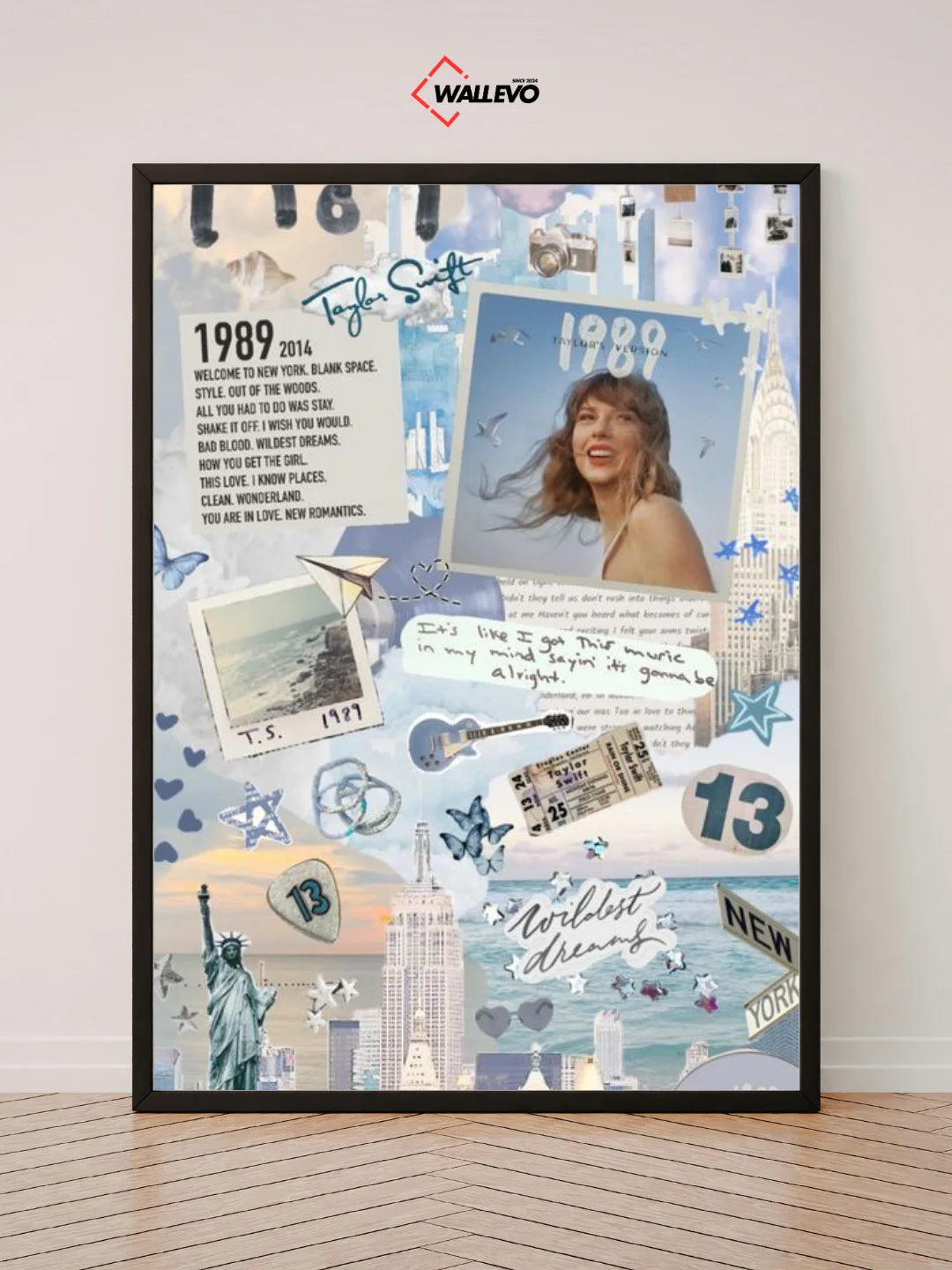Sky Blue Aesthetic Wall Frame – A Touch of Soft Beauty for Your Space