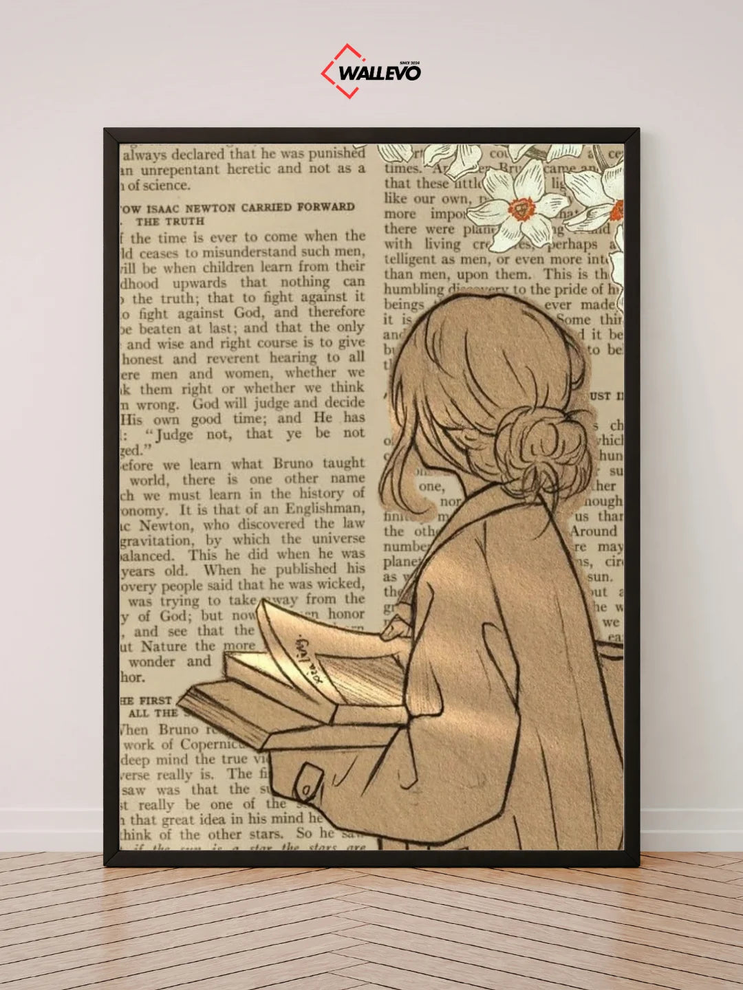 Girl Aesthetic Wall Frame – A Touch of Soft Beauty for Your Space