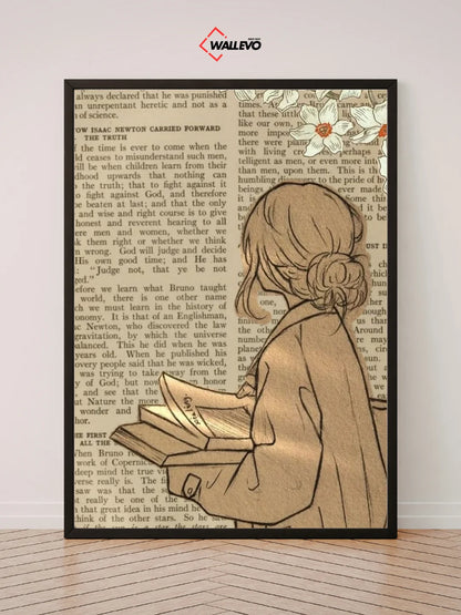 Girl Aesthetic Wall Frame – A Touch of Soft Beauty for Your Space