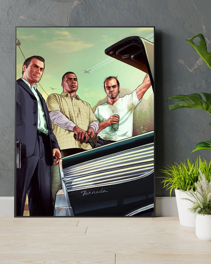 GTA V Character Wall Frame – Gaming Wall Art & Room Decor (Limited Offer)