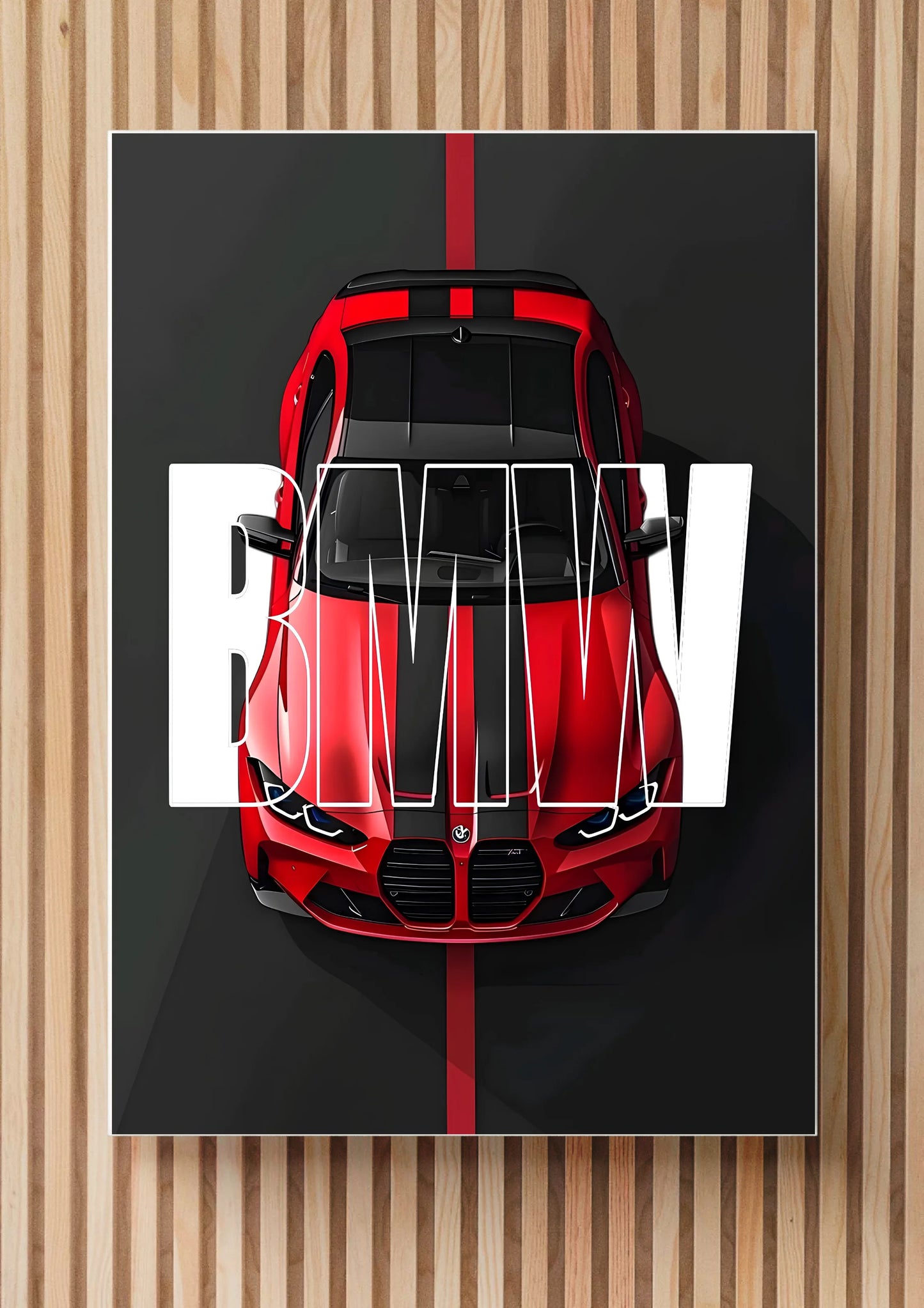 BMW Wall Frame – Luxury Sports Car Aesthetic Decor