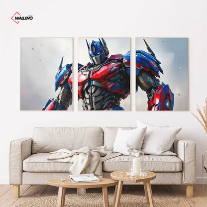 Optimus Prime 3 Panel Wall Frame – Transformers Triptych Wall Art