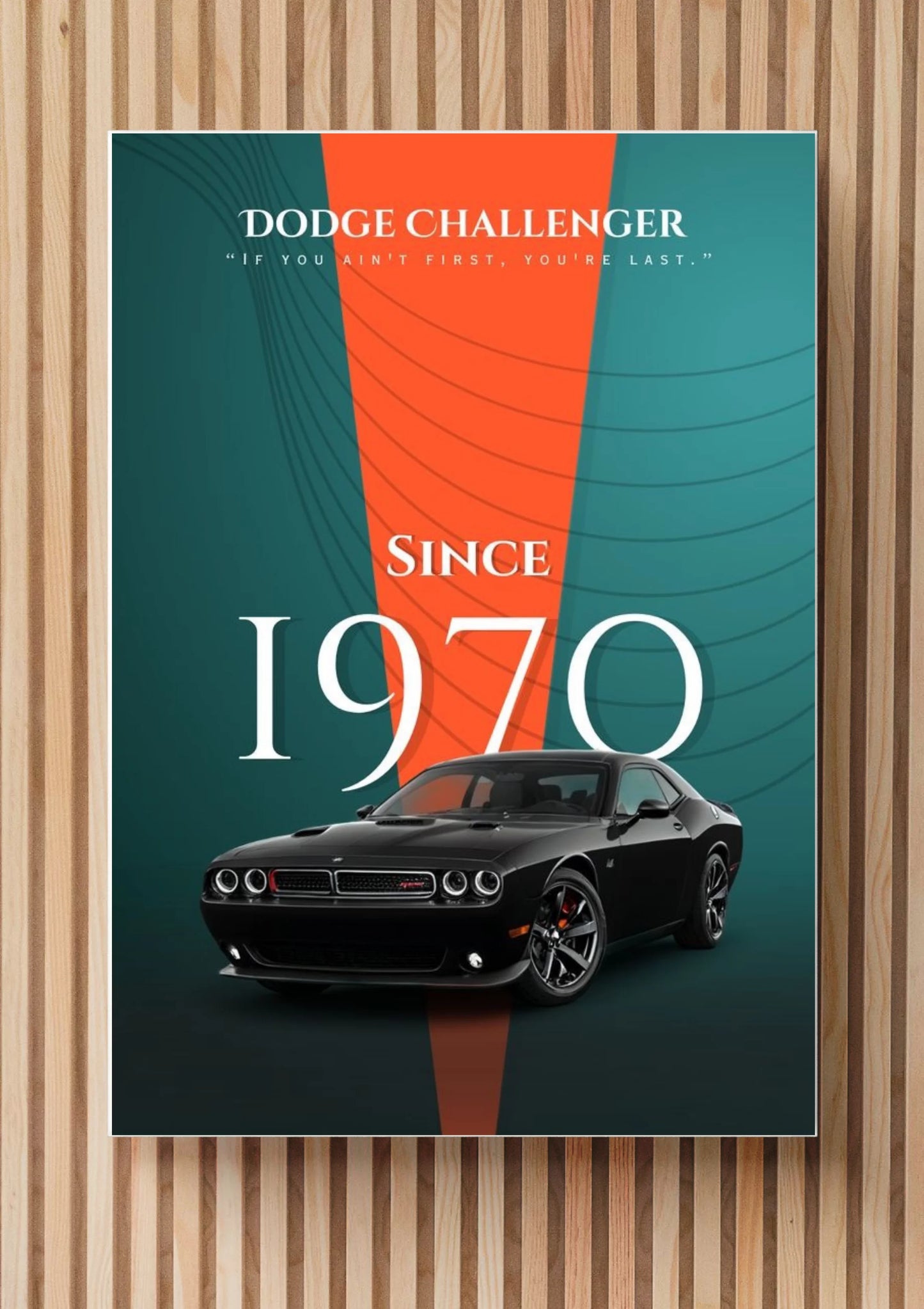1970 Dodge Challenger Wall Frame – Classic Muscle Car Art