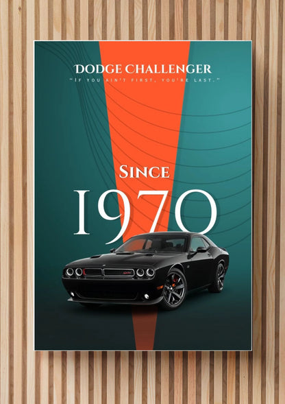 1970 Dodge Challenger Wall Frame – Classic Muscle Car Art