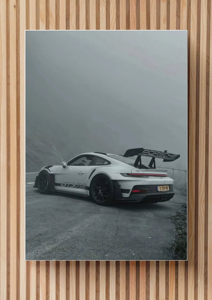 Premium White Porsche Wall Frame – Elegance Meets Performance