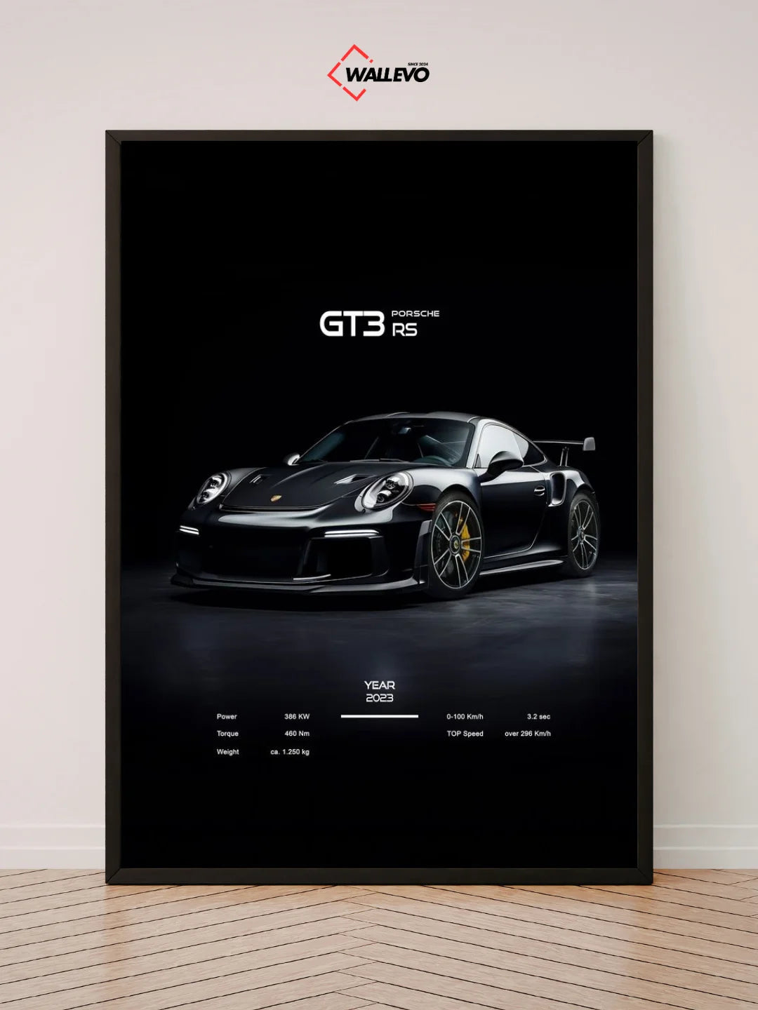 2023 Porsche GT3 RS Wall Frame – A Modern Supercar Masterpiece
