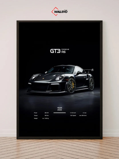 2023 Porsche GT3 RS Wall Frame – A Modern Supercar Masterpiece