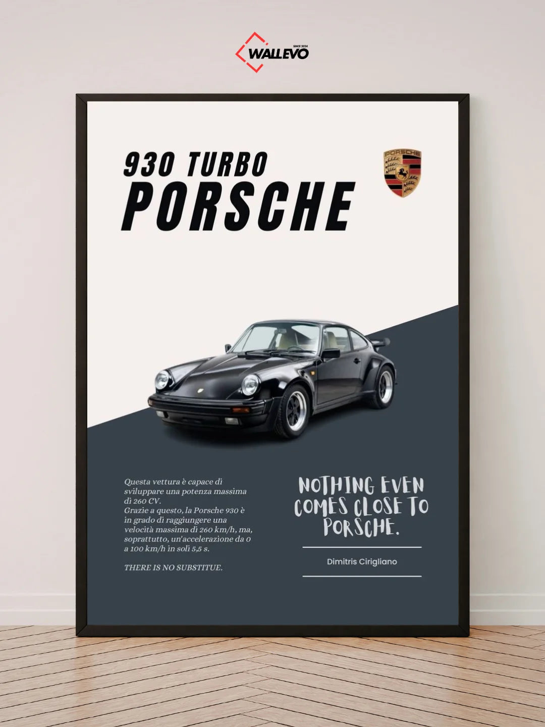 Premium Porsche 930 Wall Frame – Iconic Turbocharged Performance