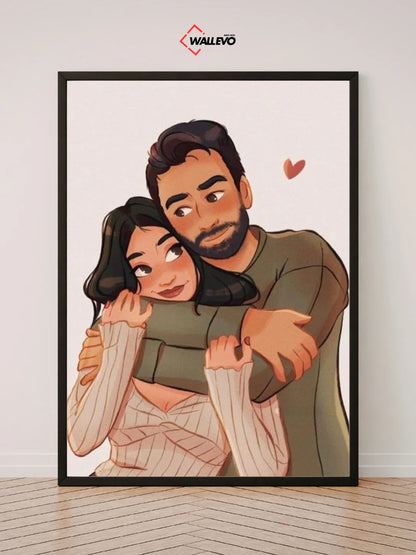 Warm Embrace – A Romantic & Heartfelt Wall Frame