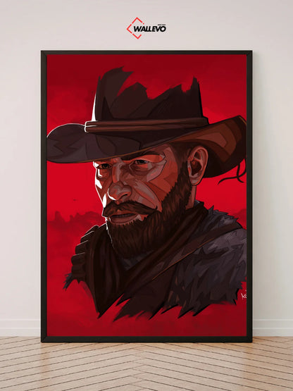 Red Dead Redemption-Themed Wall Frame – Western Adventure at Its Best