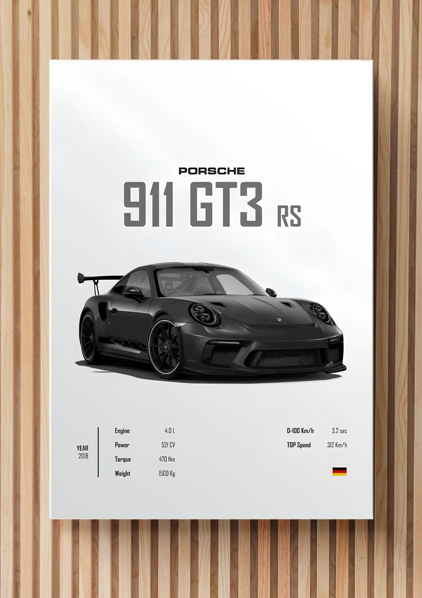 911 GTR Wall Frame – A Tribute to Porsche’s Performance Icon