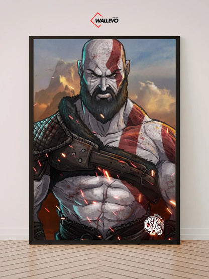 God of War-Themed Wall Frame – Epic Art for Fans