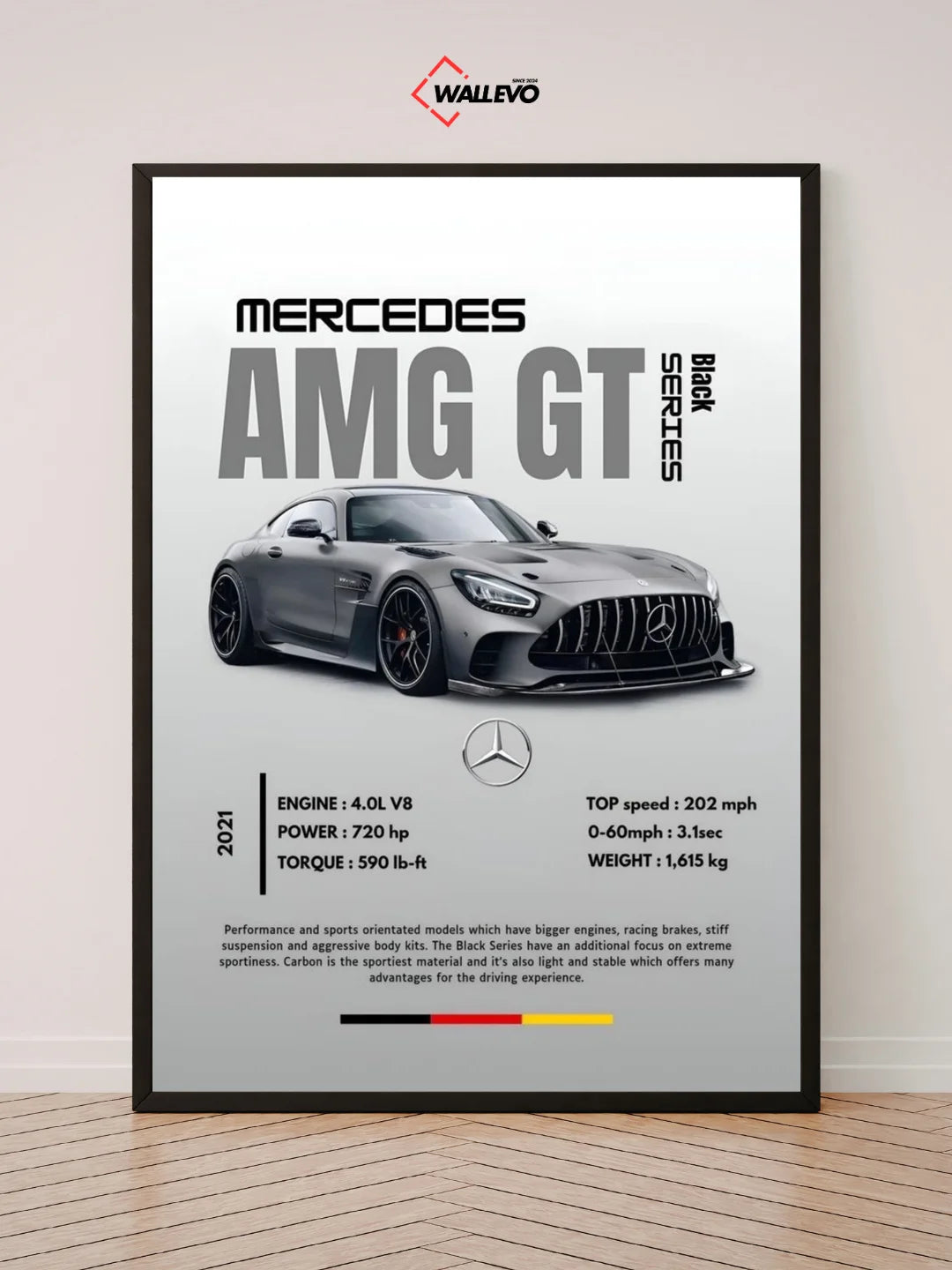 AMG GT Wall Frame - A Modern Supercar Masterpiece