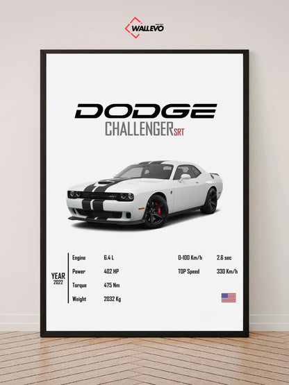 Premium Dodge Challenger SRT Wall Frame – Power Meets Precision