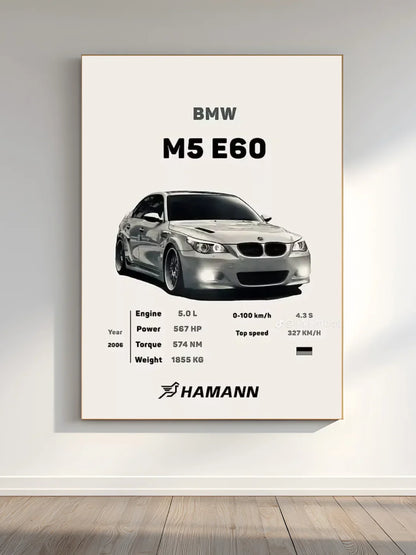 BMW M5 360° Sports Car Wall Frame – Luxury Performance Aesthetic Decor