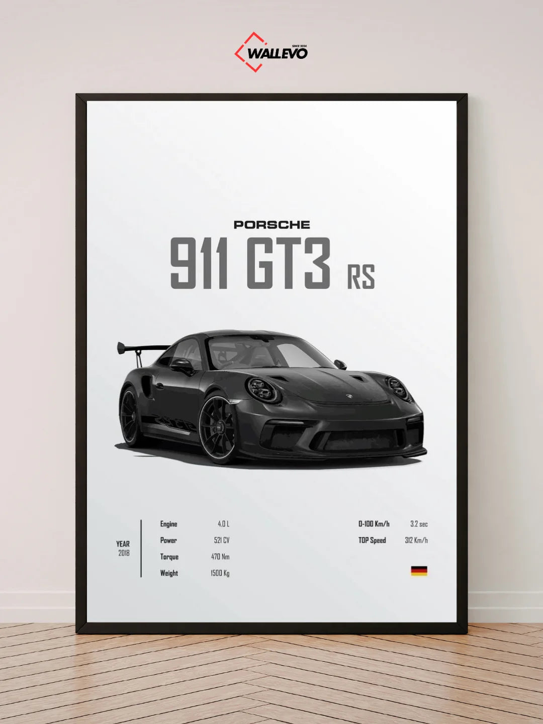 911 GTR Wall Frame – A Tribute to Porsche’s Performance Icon