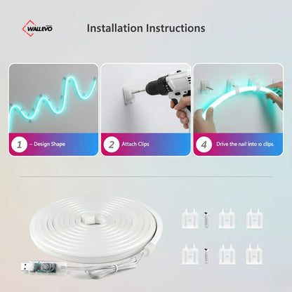 NEON RGB Magic 5-Meter Multicolor LED Neon Light – Remote & Mobile Control