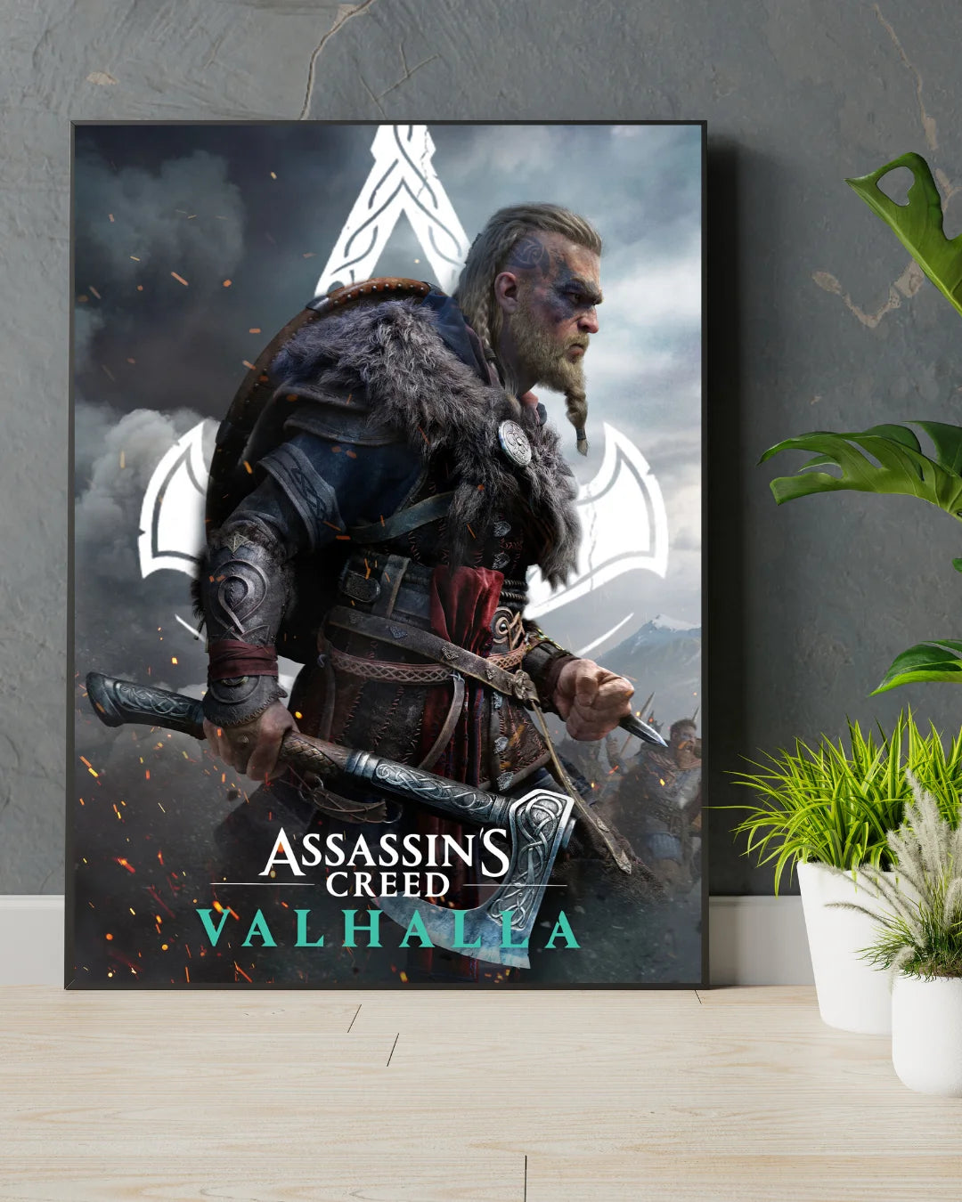 Assassin’s Creed Valhalla Wall Frame – Viking Gaming Wall Art & Room Decor (Limited Offer)