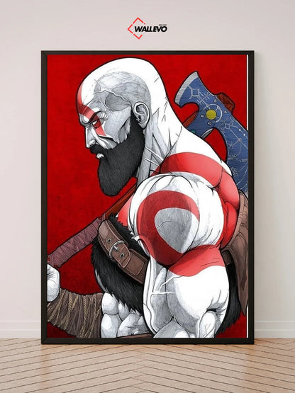 God of War-Themed Wall Frame – Epic Art for Fans