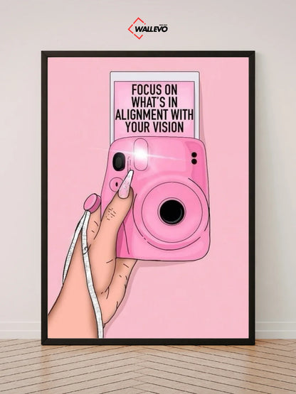 Pink Camera Aesthetic Wall Frame – A Touch of Soft Beauty for Your Space