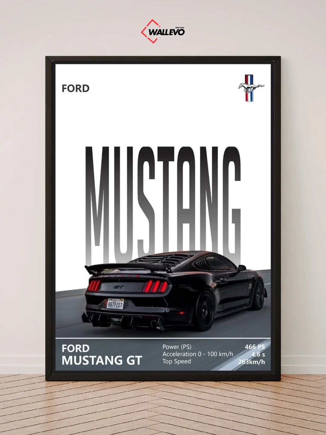 Mustang Wall Frame - A Modern Supercar Masterpiece