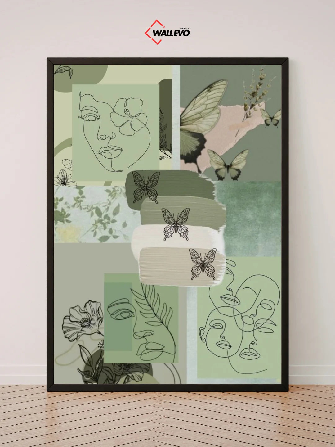 Green Aesthetic Serenity – A Soothing & Elegant Wall Frame