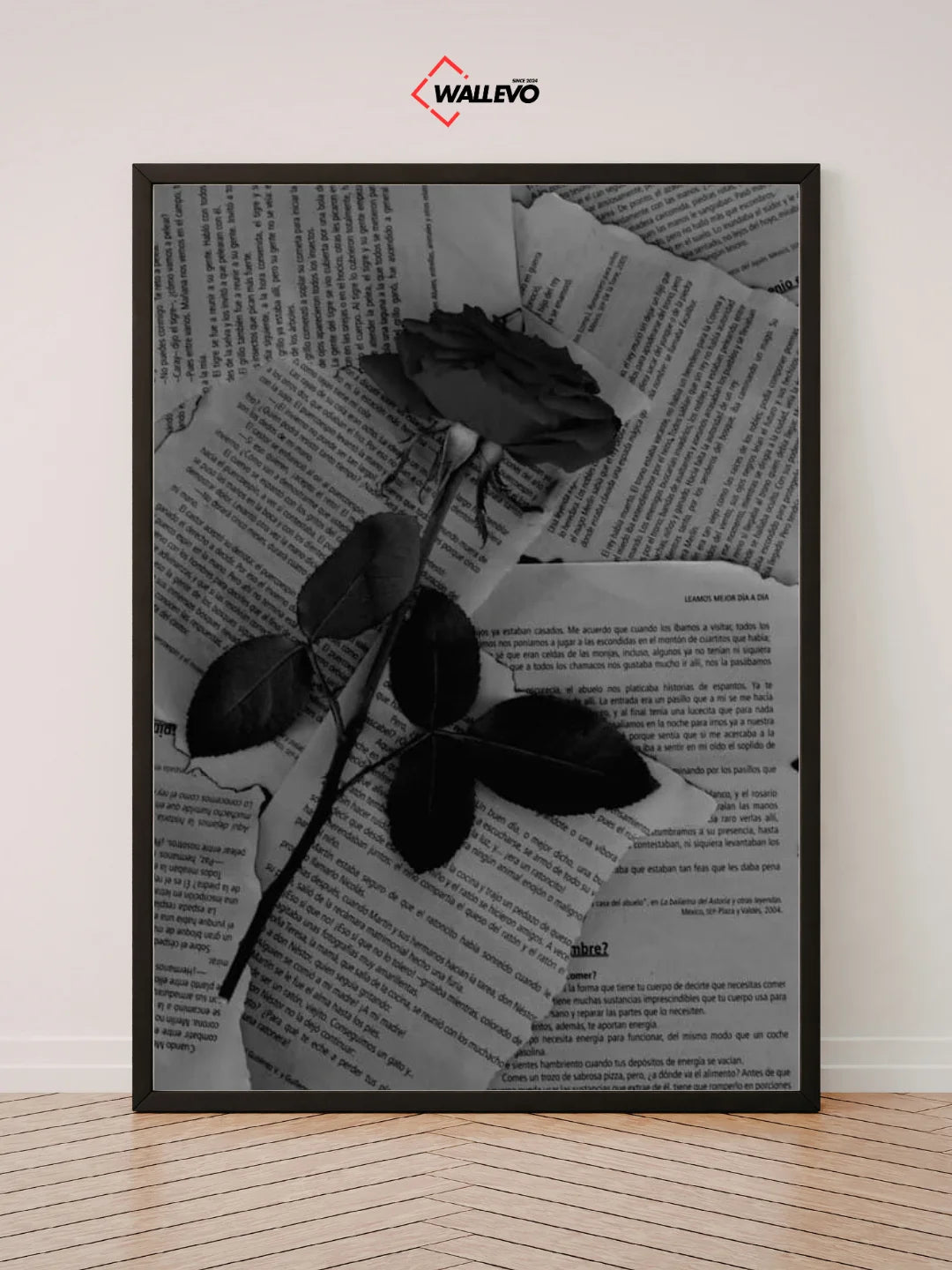 Black Rose Aesthetic Wall Frame – A Touch of Soft Beauty for Your Space
