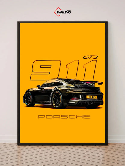 Premium Porsche 911 GT3 Wall Frame – Precision Performance in Every Detail