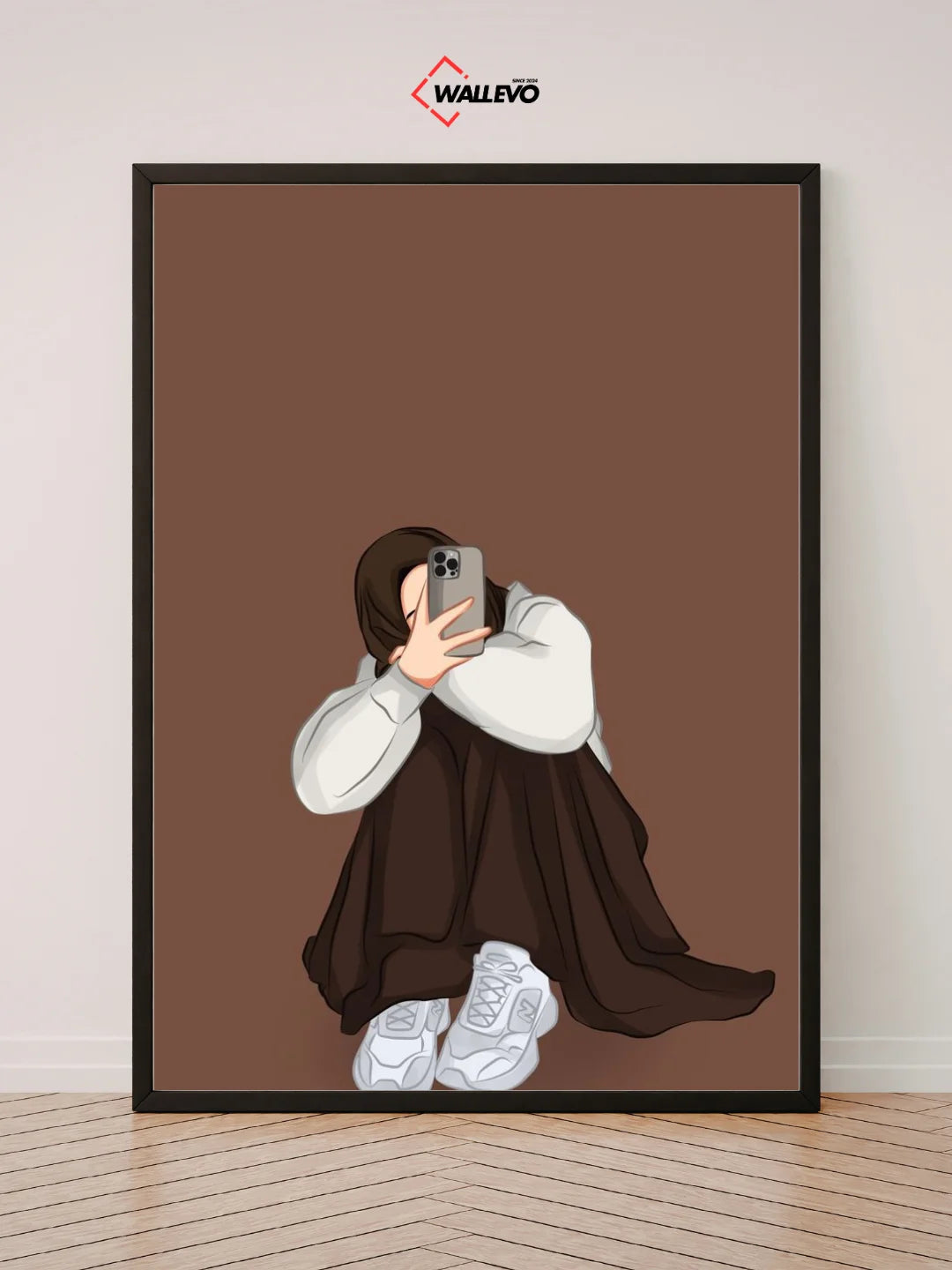Brown Girl Wall Frame – A Warm & Elegant Touch for Your Space