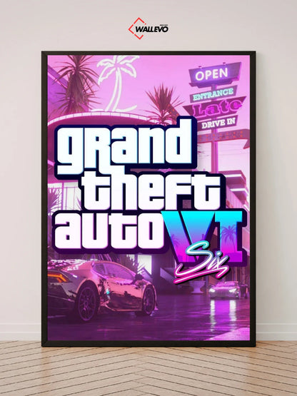 GTA 6-Themed Wall Frame – Embrace the Future of Gaming