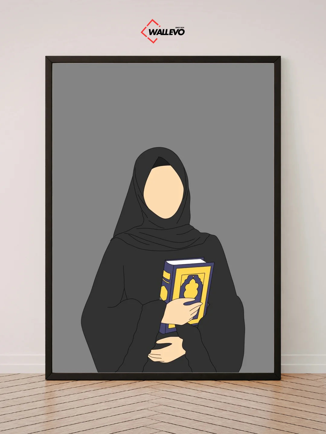Elegant Muslim Girl Wall Frame – Grace, Modesty & Beauty