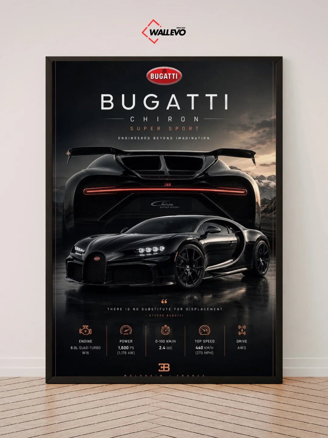 Bugatti Wall Frame - A Modern Supercar Masterpiece