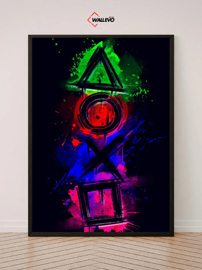 PlayStation Icons Ultimate Gaming-Themed Wall Frame – A Must-Have for Gamers